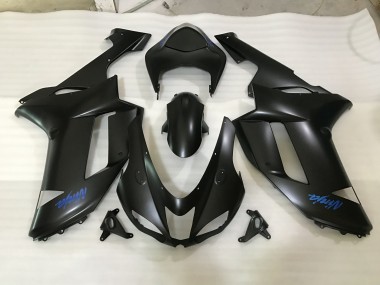 07-08 Logotipo Negro Mate & Azul ZX6R Carenado