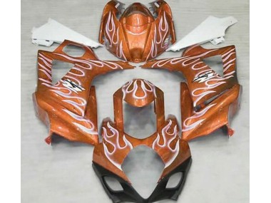 07-08 Naranja Brillante & Blanco Llama GSXR 1000 Carenado
