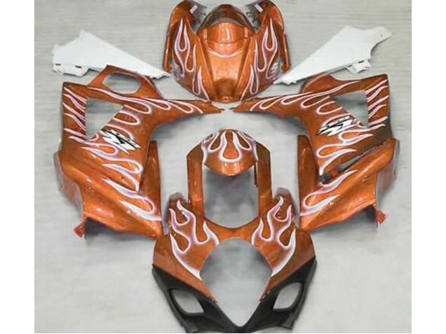 07-08 Naranja Brillante & Blanco Llama GSXR 1000 Carenado 07-08 Naranja Brillante & Blanco Llama GSXR 1000 Carenado