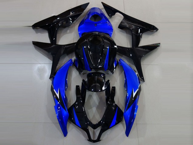 07-08 Negro Brillante & Azul CBR600RR Carenado 07-08 Negro Brillante & Azul CBR600RR Carenado