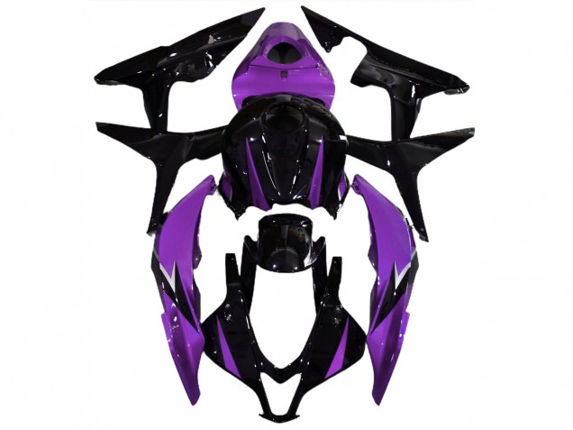 07-08 Negro Brillante & Morado CBR600RR Carenado 07-08 Negro Brillante & Morado CBR600RR Carenado