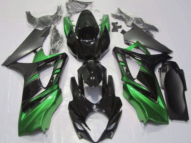 07-08 Negro Brillante & Verde GSXR 1000 Carenado
