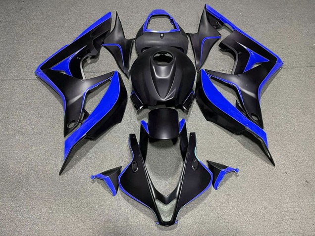 07-08 Negro Mate & Azul CBR600RR Carenado 07-08 Negro Mate & Azul CBR600RR Carenado