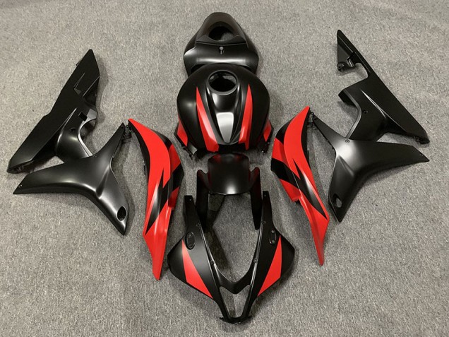 07-08 Negro Mate & Rojo CBR600RR Carenado 07-08 Negro Mate & Rojo CBR600RR Carenado