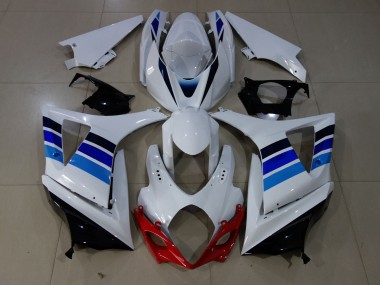 07-08 OEM Estilo Azul & Blanco GSXR 1000 Carenado