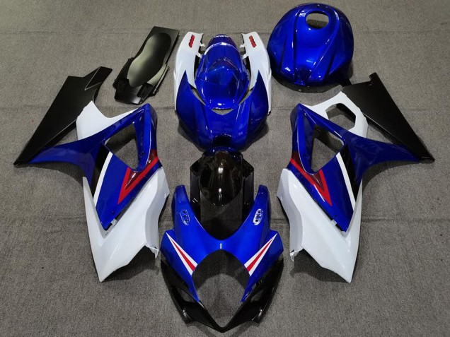 07-08 OEM Estilo Azul Brillante & Blanco GSXR 1000 Carenado 07-08 OEM Estilo Azul Brillante & Blanco GSXR 1000 Carenado