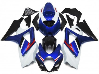 07-08 OEM Estilo Azul Brillante & Rojo Blanco GSXR 1000 Carenado
