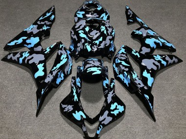 07-08 Personalizado Camuflaje Azul CBR600RR Carenado