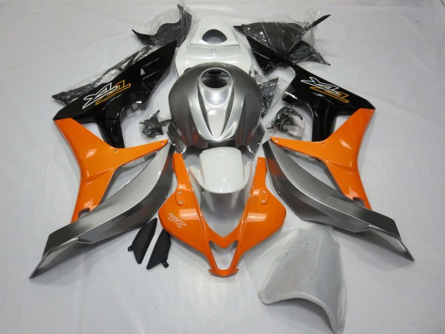 07-08 Plata Blanco & Naranja CBR600RR Carenado 07-08 Plata Blanco & Naranja CBR600RR Carenado