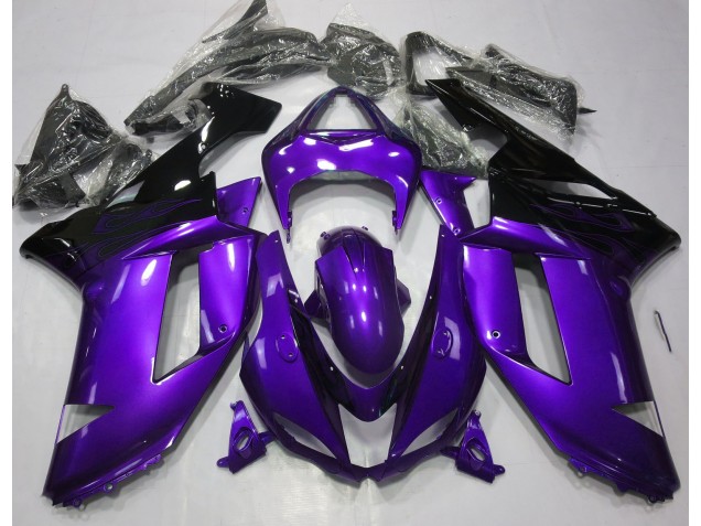 07-08 Púrpura Brillante & Negro ZX6R Carenado 07-08 Púrpura Brillante & Negro ZX6R Carenado