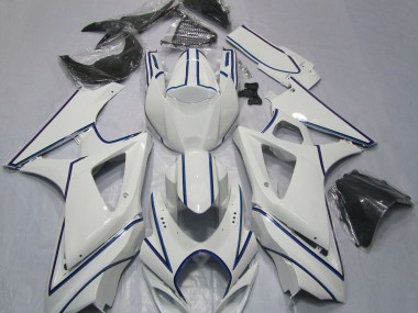 07-08 Raya Fina Azul Blanca Brillante GSXR 1000 Carenado