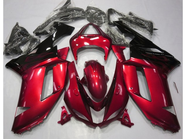 07-08 Rojo Brillante & Negro ZX6R Carenado 07-08 Rojo Brillante & Negro ZX6R Carenado