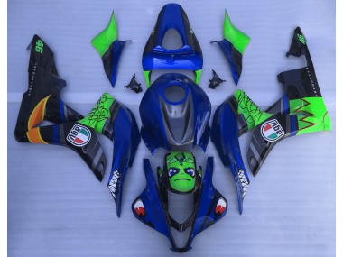 07-08 Tiburón Azul & Verde CBR600RR Carenado