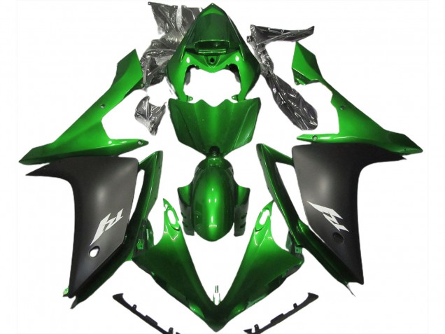 07-08 Verde Brillante & Negro R1 Carenado 07-08 Verde Brillante & Negro R1 Carenado