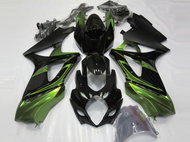 07-08 Verde Eléctrico & Negro Brillante GSXR 1000 Carenado 07-08 Verde Eléctrico & Negro Brillante GSXR 1000 Carenado