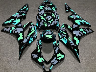 07-08 Verde & Gris Camuflaje CBR600RR Carenado