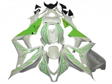 07-08 Verde Lima Llama Sobre Blanco CBR600RR Carenado
