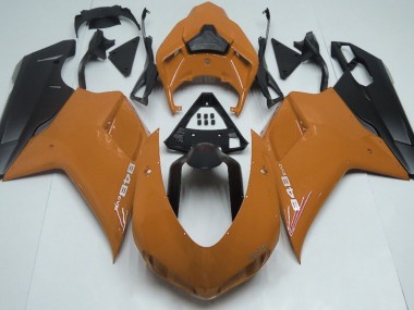 07-14 Naranja Brillante & Negro Ducati 848 1098 1198 Carenado