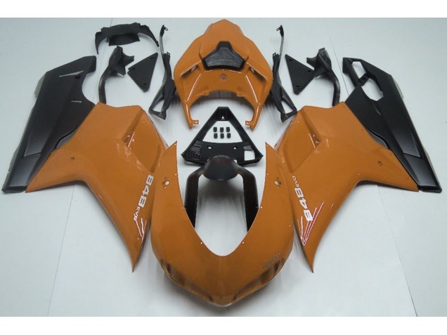 07-14 Naranja Brillante & Negro Ducati 848 1098 1198 Carenado