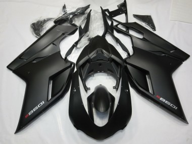 07-14 Negro Mate Con Rojo Ducati 848 1098 1198 Carenado