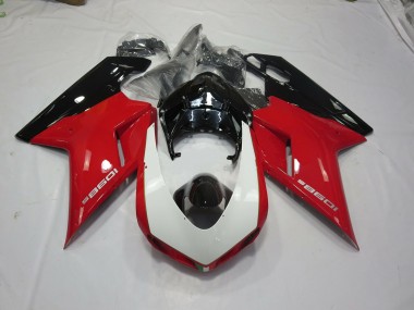 07-14 Negro Rojo & Blanco Ducati 848 1098 1198 Carenado