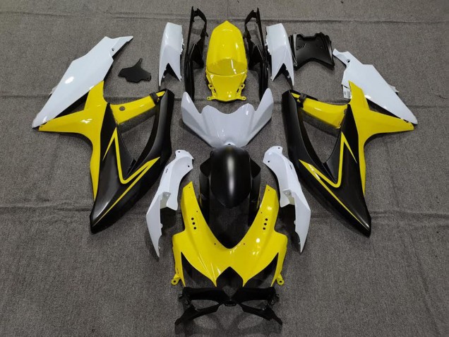 08-10 Amarillo Brillante & Blanco GSXR 600-750 Carenado 08-10 Amarillo Brillante & Blanco GSXR 600-750 Carenado