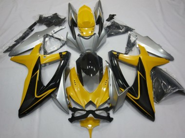 08-10 Amarillo Negro & Plata GSXR 600-750 Carenado