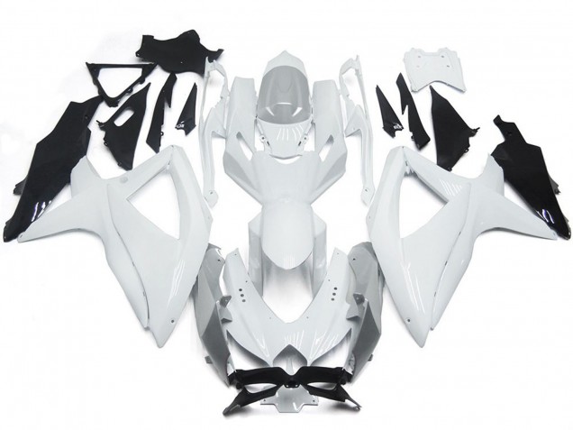 08-10 Blanco Brillante Con Plata GSXR 600-750 Carenado 08-10 Blanco Brillante Con Plata GSXR 600-750 Carenado