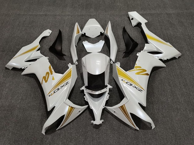 08-10 Blanco Perla & Oro ZX10R Carenado 08-10 Blanco Perla & Oro ZX10R Carenado