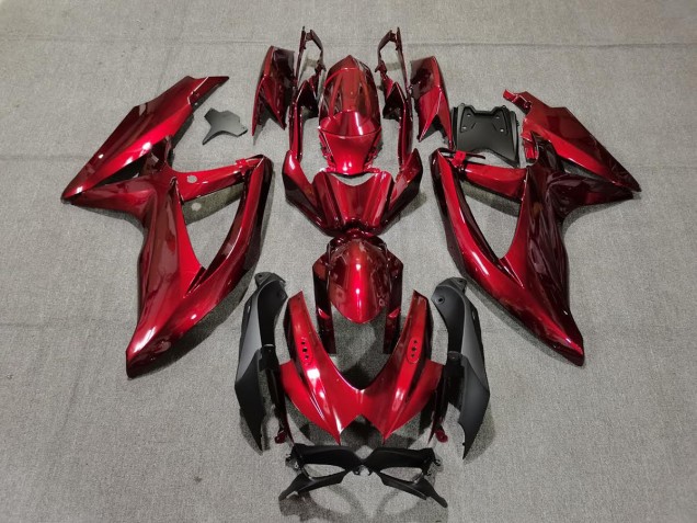 08-10 Color Rojo Oscuro GSXR 600-750 Carenado