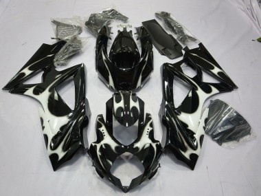 08-10 Diseño En Blanco & Negro GSXR 600-750 Carenado