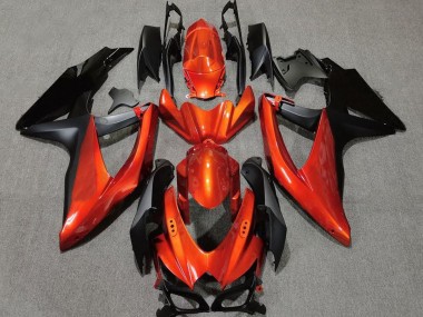 08-10 Naranja Vibrante En Negro GSXR 600-750 Carenado
