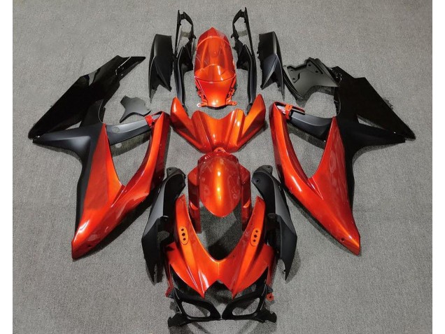 08-10 Naranja Vibrante En Negro GSXR 600-750 Carenado 08-10 Naranja Vibrante En Negro GSXR 600-750 Carenado