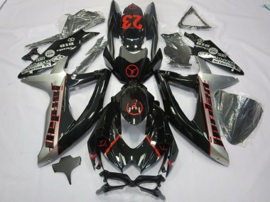 08-10 Negro Gris Jordan GSXR 600-750 Carenado