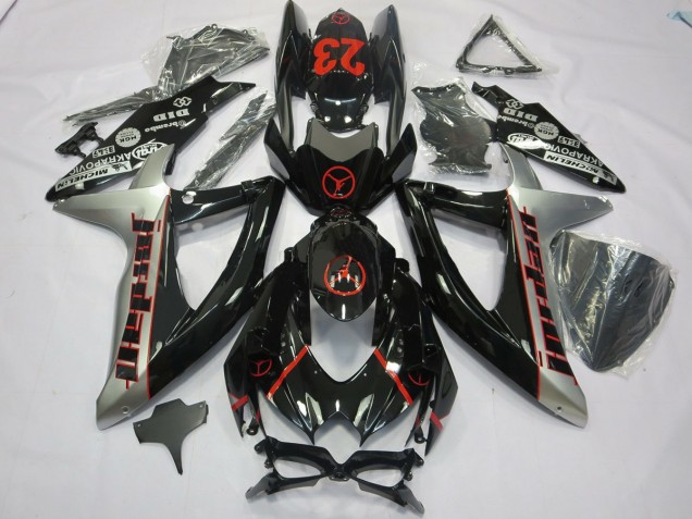 08-10 Negro Gris Jordan GSXR 600-750 Carenado 08-10 Negro Gris Jordan GSXR 600-750 Carenado