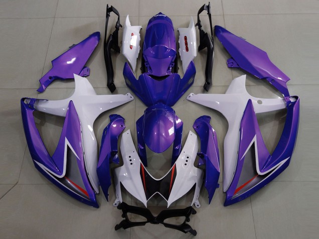 08-10 Púrpura Brillante & Blanco GSXR 600-750 Carenado 08-10 Púrpura Brillante & Blanco GSXR 600-750 Carenado