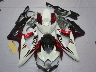 08-10 Rojo Blanco Negro GSXR 600-750 Carenado