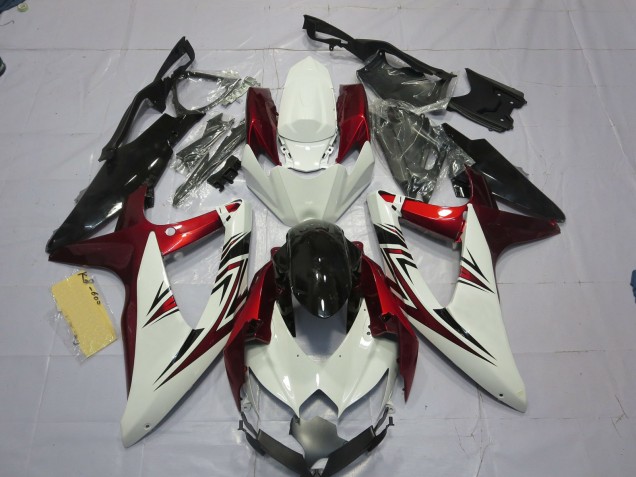 08-10 Rojo Blanco Negro GSXR 600-750 Carenado 08-10 Rojo Blanco Negro GSXR 600-750 Carenado