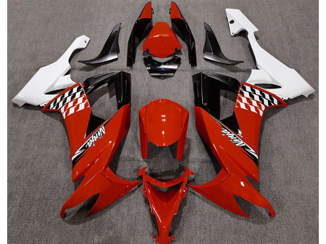 08-10 Rojo Brillante & Blanco ZX10R Carenado 08-10 Rojo Brillante & Blanco ZX10R Carenado