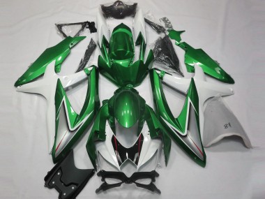 08-10 Verde Brillante & Blanco GSXR 600-750 Carenado