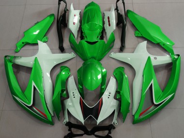 08-10 Verde Brillante & Blanco GSXR 600-750 Carenado