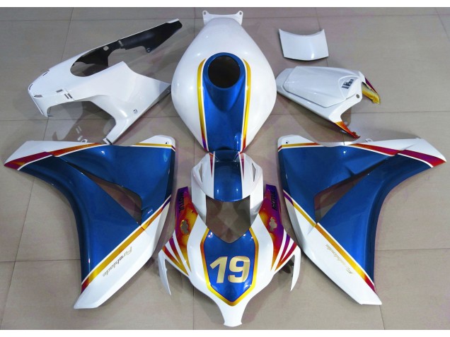 08-11 Azul Brillante & Blanco CBR1000RR Carenado 08-11 Azul Brillante & Blanco CBR1000RR Carenado