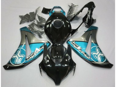 08-11 Azul Claro Sobre Negro Personalizado CBR1000RR Carenado
