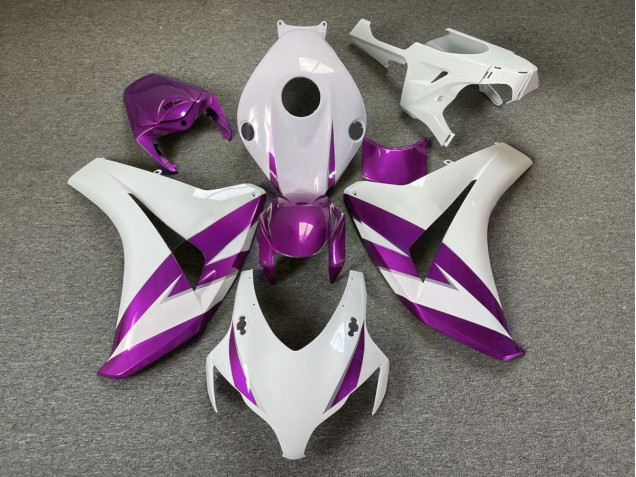 08-11 Borde Blanco Brillante & Morado CBR1000RR Carenado 08-11 Borde Blanco Brillante & Morado CBR1000RR Carenado
