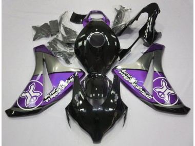08-11 Púrpura Sobre Negro Personalizado CBR1000RR Carenado