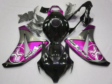 08-11 Rosa Sobre Negro Personalizado CBR1000RR Carenado