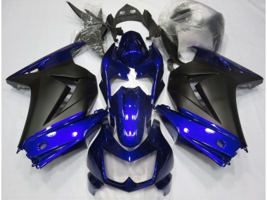 08-12 Azul & Negro Mate Ninja 250 Carenado