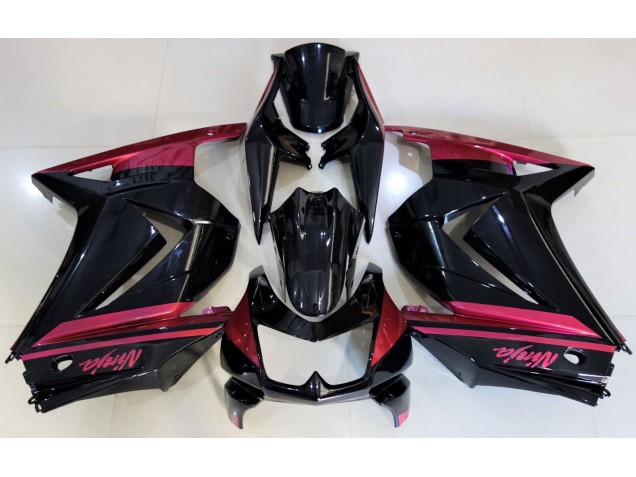 08-12 Negro Brillante & Rojo Ninja 250 Carenado 08-12 Negro Brillante & Rojo Ninja 250 Carenado