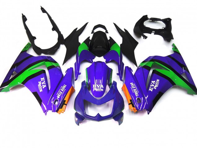 08-12 Púrpura Verde & Negro Ninja 250 Carenado 08-12 Púrpura Verde & Negro Ninja 250 Carenado