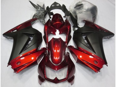 08-12 Rojo & Negro Mate Ninja 250 Carenado